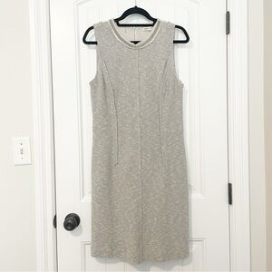 Rebecca Taylor Grey Tweed and Silk Sleeveless Dress Size 12
